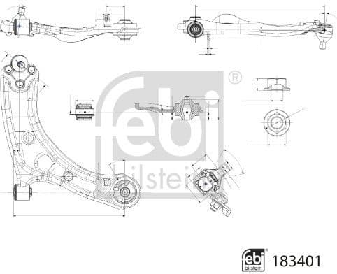 Control/Trailing Arm, wheel suspension 183401