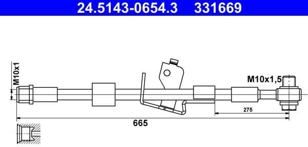 Brake Hose 24.5143-0654.3