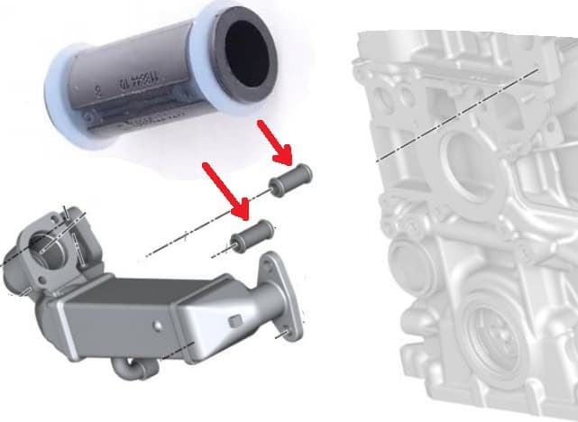 Gasket pipe unit EGR cooler 11717799853