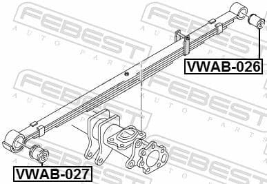 Bushing, leaf spring VWAB-027 - image 2