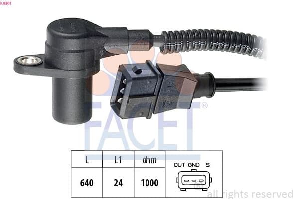 Sensor, camshaft position Made in Italy - OE Equivalent 9.0301
