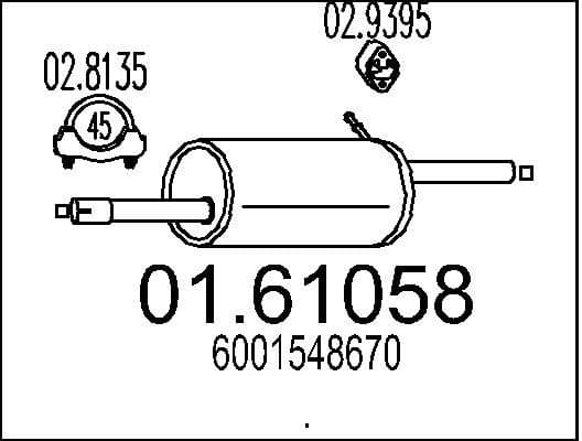 Rear Muffler 01.61058