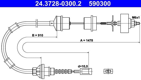 Cable Pull, clutch control 24-3728-0300-2