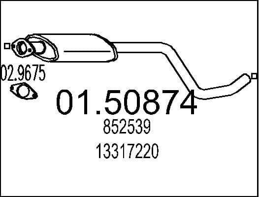 Centre Muffler 01.50874