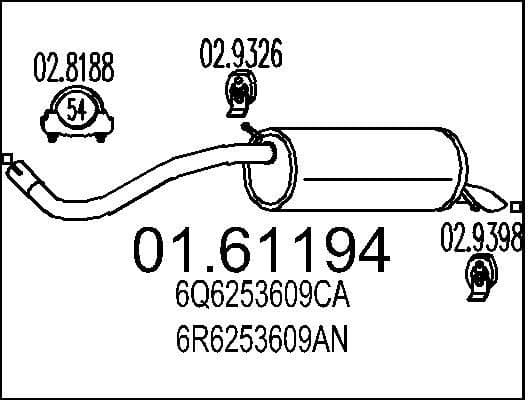Rear Muffler 01.61194