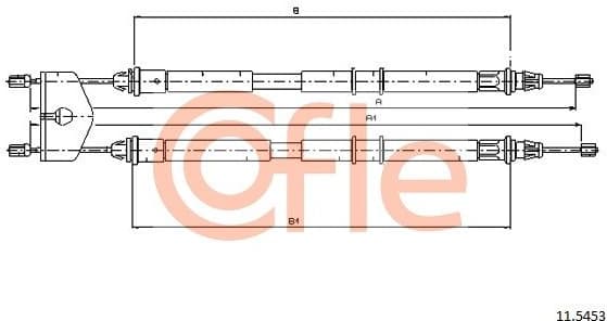 Cable Pull, parking brake 92.11.5453