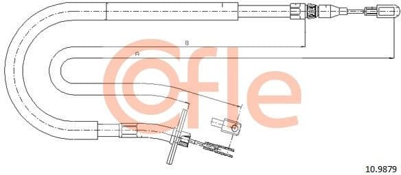 Cable Pull, parking brake 92.10.9879