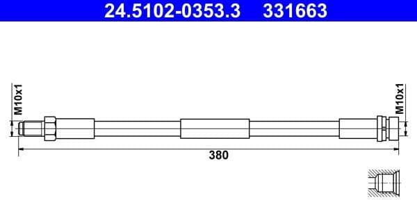 Brake Hose 24.5102-0353.3