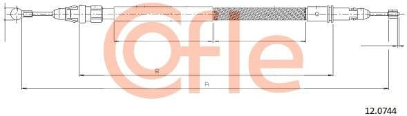 Cable Pull, parking brake 92.12.0744