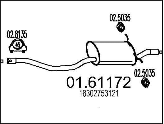 Rear Muffler 01.61172