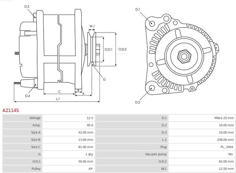 Alternator AS A2114S - image 6