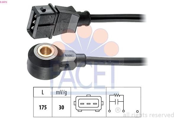 Knock Sensor Made in Italy - OE Equivalent 9.3072