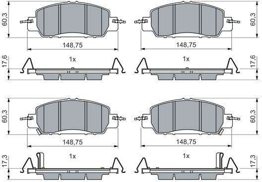 Brake Pad Set, disc brake 0 986 460 017 - image 5