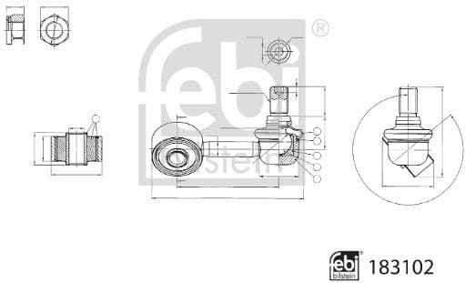 Link/Coupling Rod, stabiliser bar 183102