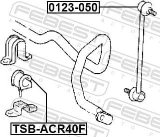 Mounting, stabiliser bar TSB-ACR40F - image 2