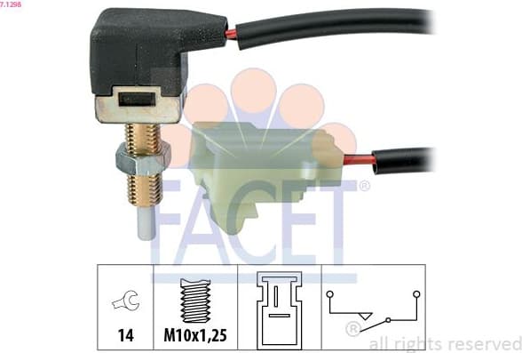 Switch, clutch control (cruise control) Made in Italy - OE Equivalent 7.1298