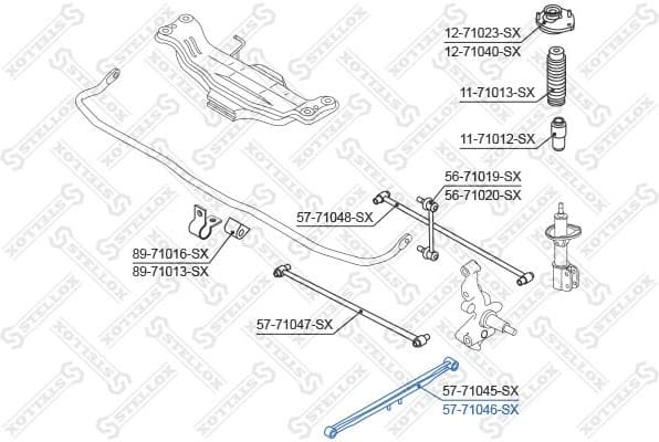 Rod/Strut, wheel suspension 57-71046-SX