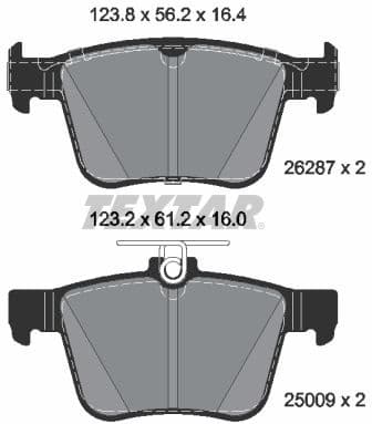 Brake Pad Set, disc brake Q+ 2628701