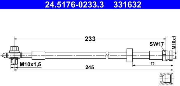 Brake Hose 24-5176-0233-3