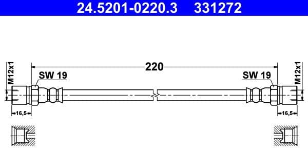 Brake Hose 24.5201-0220.3