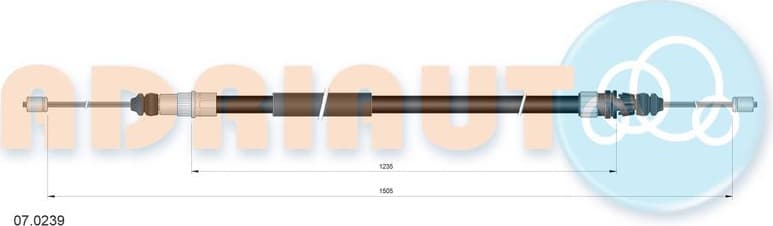 Cable Pull, parking brake 07.0239