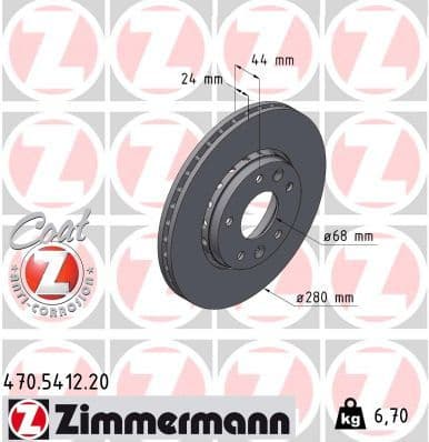 Brake Disc COAT Z 470.5412.20