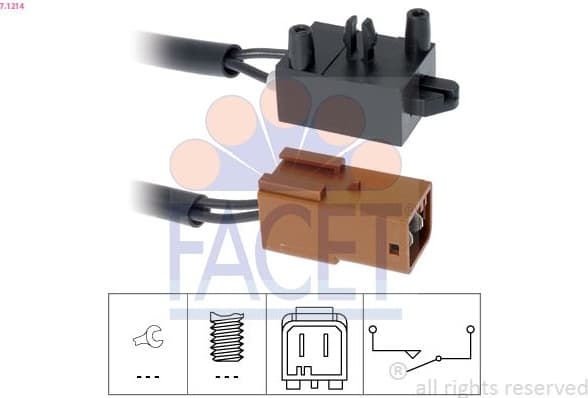 Switch, clutch control (cruise control) Made in Italy - OE Equivalent 7.1214