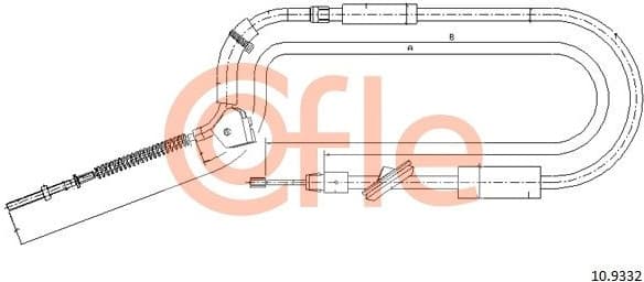 Cable Pull, parking brake 92.10.9332