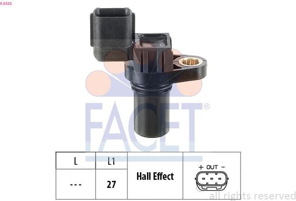Sensor, camshaft position Made in Italy - OE Equivalent 9.0335