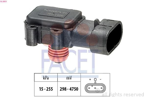 Air Pressure Sensor, altitude adaption Made in Italy - OE Equivalent 10.3051