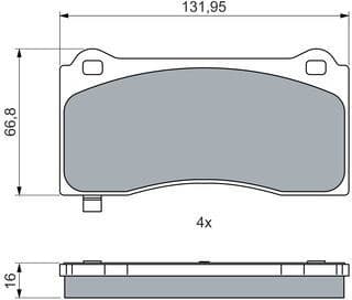 Brake Pad Set, disc brake 0986460084 - image 5