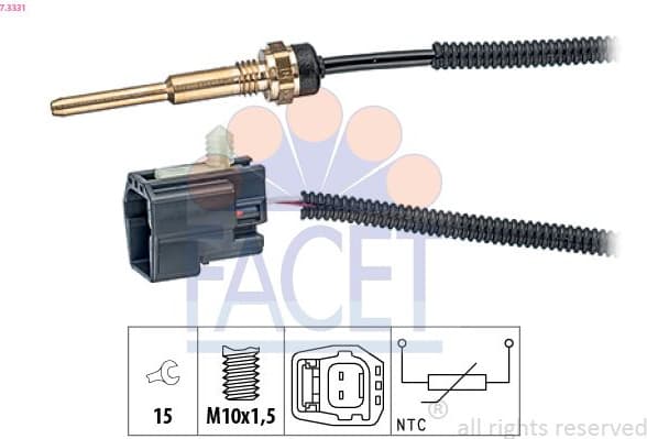Sensor, coolant temperature Made in Italy - OE Equivalent 7.3331