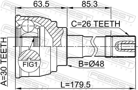 Joint Kit, drive shaft 0710-034 - image 2