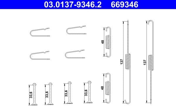 Accessory Kit, brake shoes 03-0137-9346-2