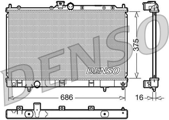 Radiator, engine cooling DRM45025