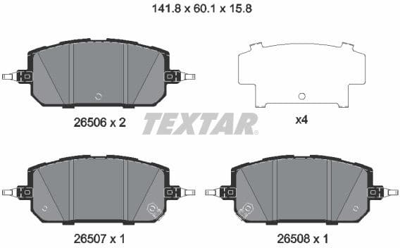 Brake Pad Set, disc brake Q+ 2650601