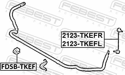 Link/Coupling Rod, stabiliser bar 2123-TKEFL - image 2