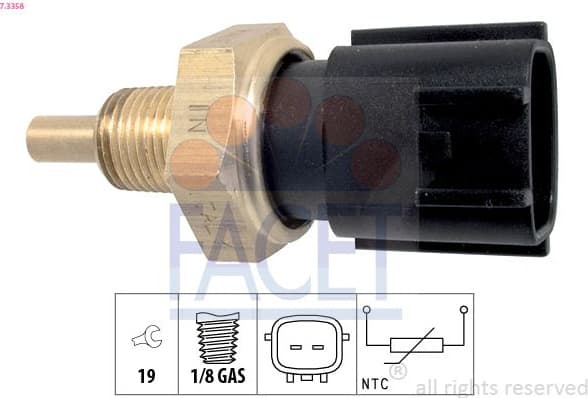 Sensor, coolant temperature Made in Italy - OE Equivalent 7.3358