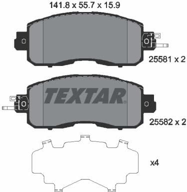 Brake Pad Set, disc brake 2558101