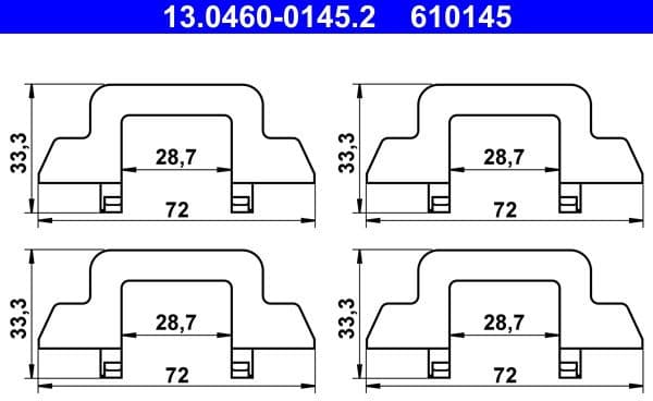 Accessory Kit, disc brake pad 13-0460-0145-2