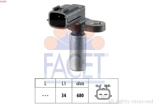 Sensor, camshaft position Made in Italy - OE Equivalent 9.0276
