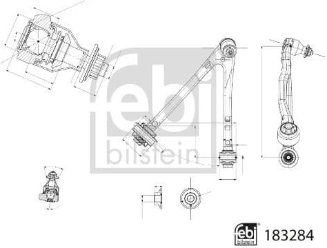 Control/Trailing Arm, wheel suspension 183284