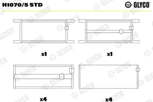 Crankshaft Bearing H1070/5 STD