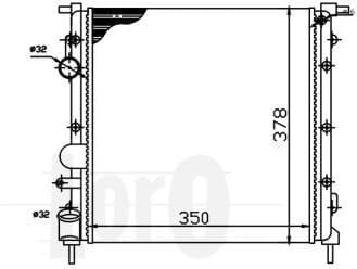 Radiator, engine cooling LORO 042-017-0008 - image 2