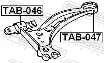Mounting, control/trailing arm TAB-047 - image 2