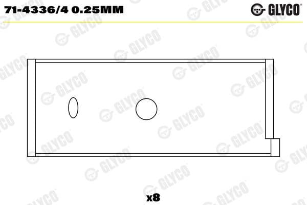 Connecting Rod Bearing 71-4336/4 0.25MM