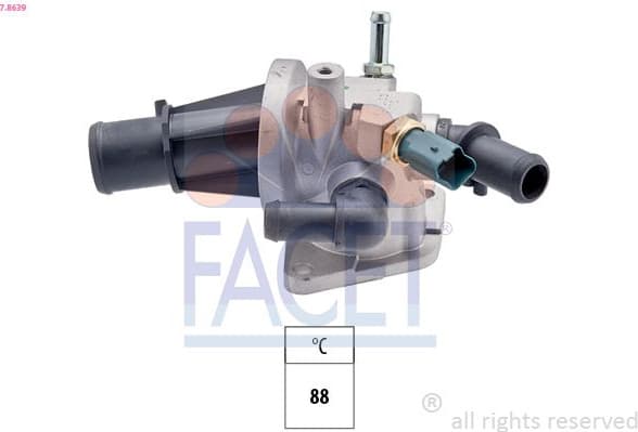Thermostat, coolant Made in Italy - OE Equivalent 7.8639