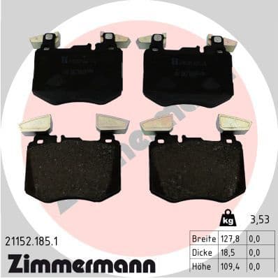 Brake Pad Set, disc brake 21152.185.1