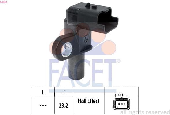 Sensor, camshaft position Made in Italy - OE Equivalent 9.0332