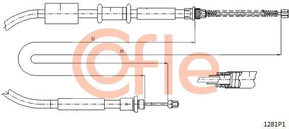 Cable Pull, parking brake 92.1281P1